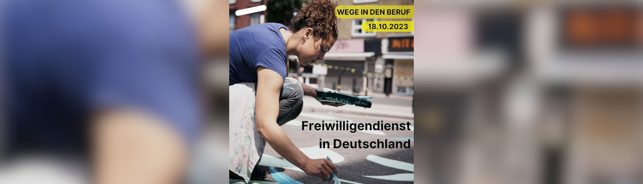 Infoplakat zur Veranstaltung Freiwilligendienst in Deutschland am 18.10.2023